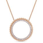 Round Cut Cubic Zirconia in 925 Sterling Silver Necklace 1