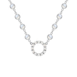 9.36 TCW Round Moonstone Lab Made Diamond-June Birthstone Pendent Necklace 7