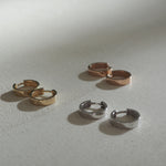 Square Huggies Earrings in Gold 5