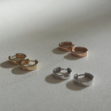 Square Huggies Earrings in Gold 5