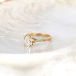 Stunning 1.50 CT Pear Moissanite Engagement Ring with Twisted Pave Design 3