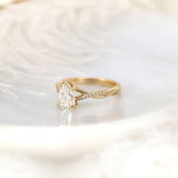 Stunning 1.50 CT Pear Moissanite Engagement Ring with Twisted Pave Design 3
