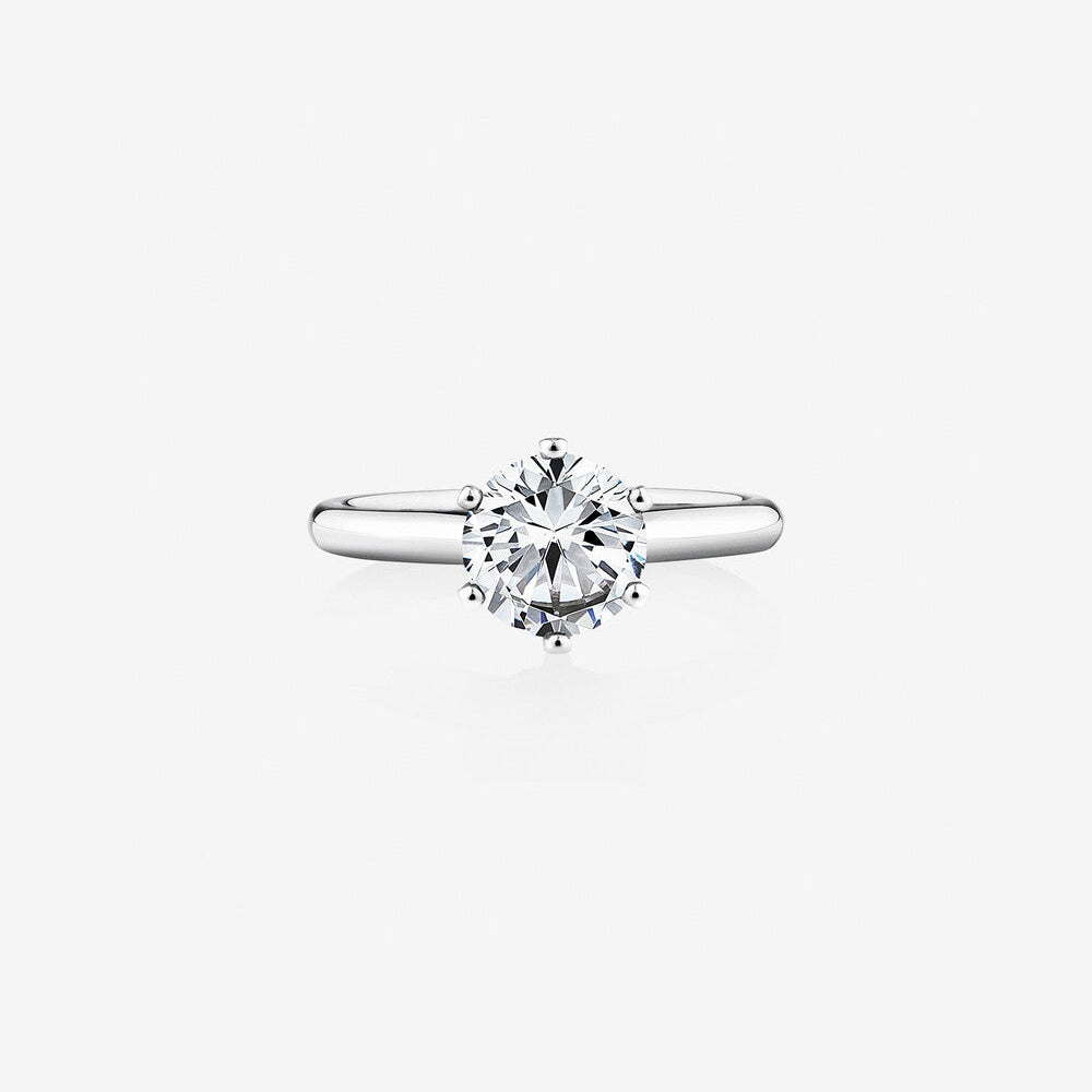 Stunning 1.5 CT Round Moissanite with Solitaire Design Engagement Ring 1