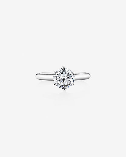 Stunning 1.5 CT Round Moissanite with Solitaire Design Engagement Ring 1