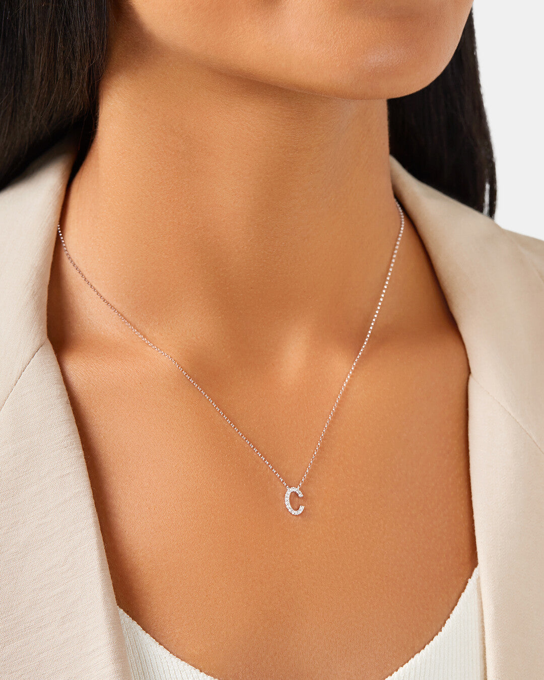 Round Cut Cubic Zirconia in 925 Sterling Silver Necklace 4