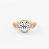 Round Three Stone Lab Grown Diamond Engagement Ring