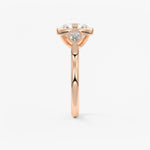 Round Three Stone Lab Grown Diamond Engagement Ring