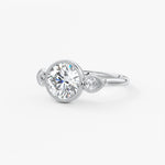 Round Three Stone Lab Grown Diamond Engagement Ring