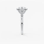 Round Three Stone Lab Grown Diamond Engagement Ring