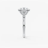 Round Three Stone Lab Grown Diamond Engagement Ring