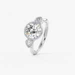 Round Three Stone Lab Grown Diamond Engagement Ring