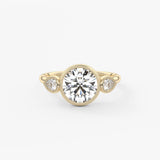 Round Three Stone Lab Grown Diamond Engagement Ring