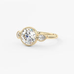 Round Three Stone Lab Grown Diamond Engagement Ring