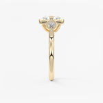 Round Three Stone Lab Grown Diamond Engagement Ring
