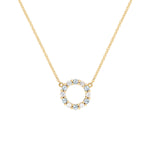 1.44 TCW Round Aquamarine Lab Made Diamond- March Birthstone Necklace 1