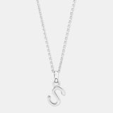 Round Cut Cubic Zirconia in 925 Sterling Silver Necklace 1