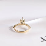 Stunning 1.0 - 2.0 CT Pear Moissanite Engagement Ring with Half Pave Design 5