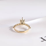 Stunning 1.0 - 2.0 CT Pear Moissanite Engagement Ring with Half Pave Design 5
