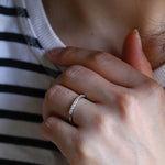 Stunning 0.2 TCW Round Moissanite Stones Half Eternity Wedding Bands 4