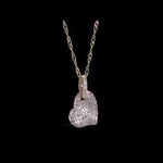 Round Cut Cubic Zirconia in 925 Sterling Silver Necklace 7