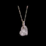 Round Cut Cubic Zirconia in 925 Sterling Silver Necklace 7