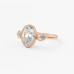 Oval Three Stone Lab Grown Diamond Engagement Ring