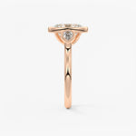 Oval Three Stone Lab Grown Diamond Engagement Ring