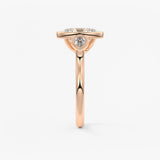 Oval Three Stone Lab Grown Diamond Engagement Ring