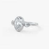 Oval Three Stone Lab Grown Diamond Engagement Ring