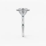 Oval Three Stone Lab Grown Diamond Engagement Ring