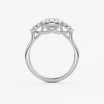 Oval Three Stone Lab Grown Diamond Engagement Ring