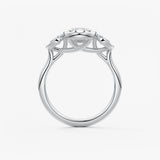 Oval Three Stone Lab Grown Diamond Engagement Ring