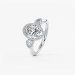 Oval Three Stone Lab Grown Diamond Engagement Ring
