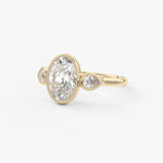 Oval Three Stone Lab Grown Diamond Engagement Ring