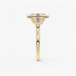 Oval Three Stone Lab Grown Diamond Engagement Ring