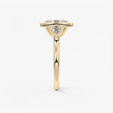 Oval Three Stone Lab Grown Diamond Engagement Ring