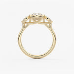 Oval Three Stone Lab Grown Diamond Engagement Ring