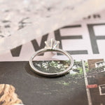 Stunning 1.0 CT Round Moissanite Engagement Ring with Solitaire Design 8