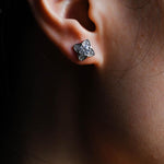 0.40 TCW Round Cut Moissanite Clover Leaf Stud Earrings in Gold 7