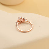 Stunning 2.0 CT Oval Shape Moissanite Engagement Ring with Cluster Design 3