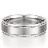 Classic Milgrain Wedding Band for Men's in Solid Gold 3
