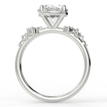 Stunning 2.0 CT Round Moissanite Engagement Ring with Cluster Design 6