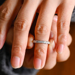 Stunning 0.3 TCW Round Moissanite Stones Half Eternity Wedding Band 7