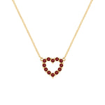 1.5 TCW Round Garnet Lab Made Diamond- January Birthstone Necklace 1