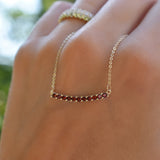 1.38 TCW Round Garnet Lab Made Diamond- January Birthstone Necklace 7