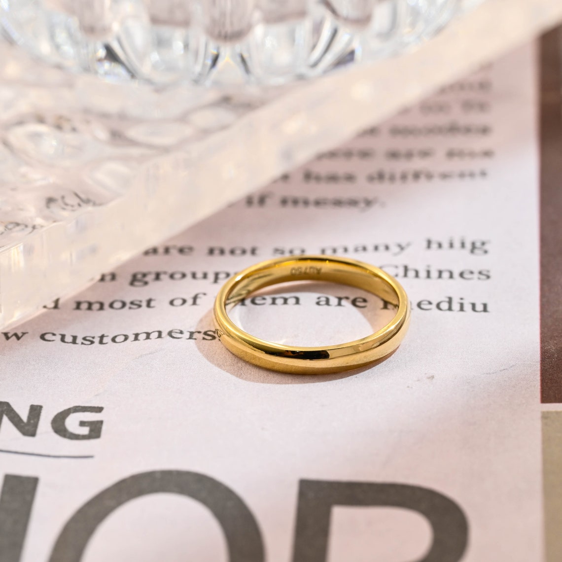 Simple Classic Moissanite Wedding Band 6