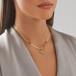 Round Cut Cubic Zirconia in 925 Sterling Silver Necklace 4