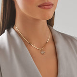 Round Cut Cubic Zirconia in 925 Sterling Silver Necklace 4