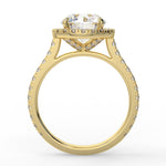 Stunning 2.0 CT Round Moissanite Engagement Ring with Halo & Pave Design 4