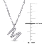 Round Cut Cubic Zirconia in 925 Sterling Silver Necklace 14